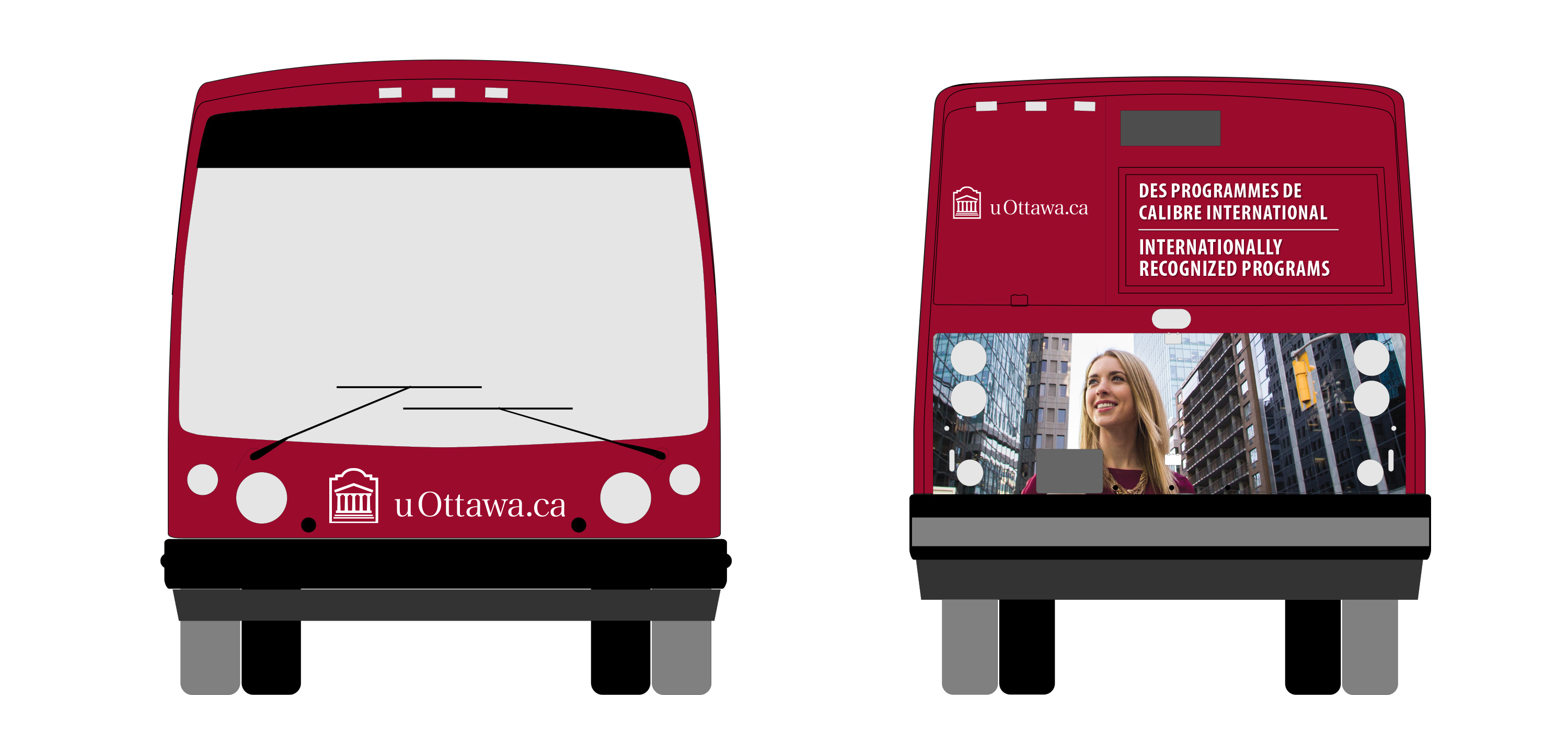 Bus wrap design front and back